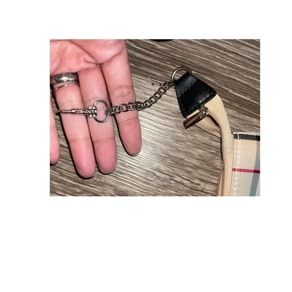 Burberry Tan and Red Checkered Wristlet - Picture 6 of 7